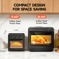 thumbnail image 4 of OUNIN Air Fryer Toaster Oven with Steam Infusion – 12.6QT Compact, Countertop, Fast Preheat with Bake, Toast, Roast, Broil and Warm Options, 60-Minute Timer, Stainless Steel, 4 of 11