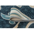 thumbnail image 6 of Transitional 8x10 Area Rug (7'10'' x 9'10'') Floral Navy, Aqua Living Room Easy to Clean, 6 of 10