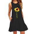 thumbnail image 3 of Vestido Corto Sin Mangas Vestido De Chaleco Midi Mujer Estampado Trajes De Verano, Negro, XL Methold AP002125-28, 3 of 5