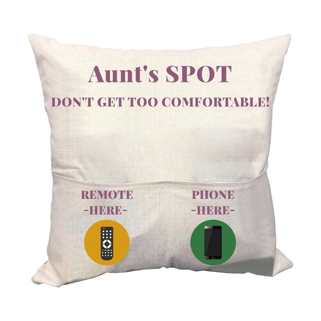 Interesante funda de cojín con bolsillo Funda de cojín suave y cálida con bolsillo para el hogar y el sofá