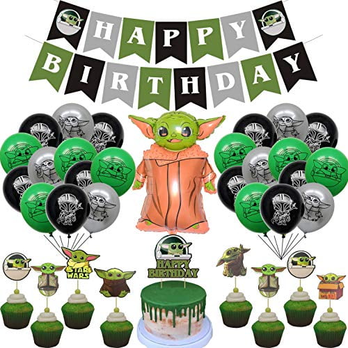Baby Yoda Party Supplies Set The Mandalorian Theme Birthday Party Decorations Supplies For Kids Teens With Happy Birthday Banner Garland Cake Topper Cupcake Toppers Balloons For Party Decorati Walmart Com Baby Yoda Party Supplies Set The Mandalorian Theme Birthday Party Decorations Supplies For Kids Teens With Happy Birthday Banner Garland Cake Topper Cupcake Toppers Balloons For Party Decorati Walmart Com