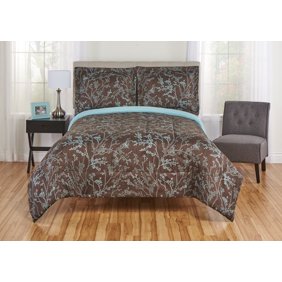 Mainstays Floral Toile Comforter And Sham Bedding Set Walmart Com