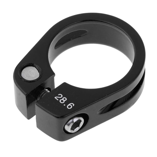 Abrazadera de tija de sillín de aleación con tornillo fijo para tubo de bicicleta, clip para sillín de bicicleta, color negro, 28,6 mm 黑色 28.6MM