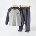 thumbnail image 2 of RMGVDSD Kids Thermal Underwear Set Boys Girls Pajamas Warm Base Layer Set Long Sleeve Pants Sleepwear Fall Winter Long Johns Set 3-4 Years, 2 of 3
