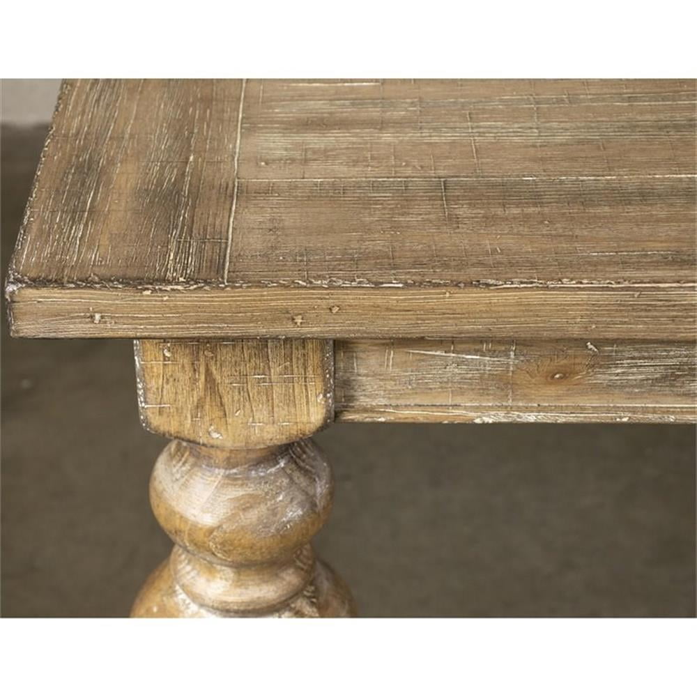 Pemberley Row Pine Snowy Desert Brown Dining Table Rectangular Extendable 66"-84" Unassembled