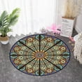 thumbnail image 3 of ZOUSSIQI Non slip Round Mat Sitting Pad Area Rugs Washable Rug Rotray Chair Mat Bedroom 100cm JU316-35939, 3 of 8