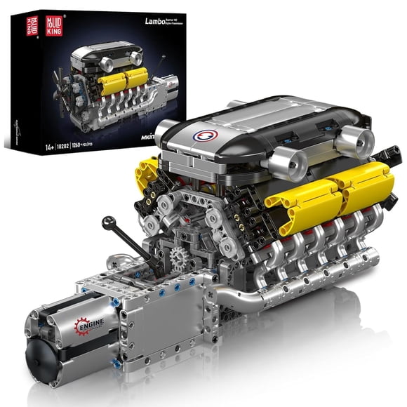 Juego de bloques de construcción Mould King V12 Engine 1260 piezas con motor