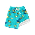 thumbnail image 3 of SGMVNU Boys Swim Trunks Bathing Suit Soft Compression Liner Boys Bathing Suit 4t Rash Guard No-Chafing Swimming Shorts Print Swimsuits(Size 5-6 Years,3-Mint Green), 3 of 3