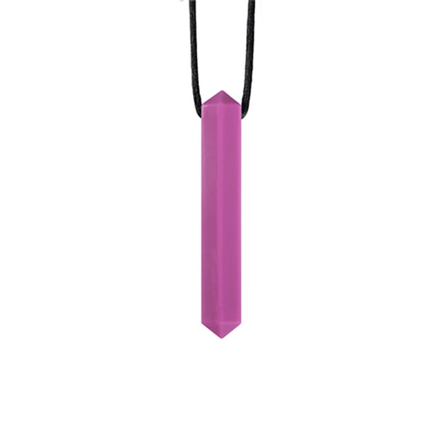 Collar de masticación sensorial para niños, niños o niñas - Collar de masticación Juguetes para la dentición - Diseñado para niños con autismo (púrpura)-Púrpura- Sincero Electrónica