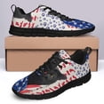 thumbnail image 4 of Black Cat Celebrate Fourth Of July Independence Day Running Shoes Sneakers Mesh Black Size 12, 4 of 5