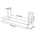 thumbnail image 3 of Qiilu Paper Towel Hanger, Paper Towel Rack,Stainless Steel Kitchen Over Door Roll Paper Holder Paper Towel Rack Hanger, 3 of 7
