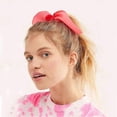 thumbnail image 4 of 6 -Pack Hair Tie Hair Tie Rabbit Ear Design Hair Loop Chiffon Ponytail Holder Wobbles Soft Elastic Hair Bands, 6 Colors, 4 of 4