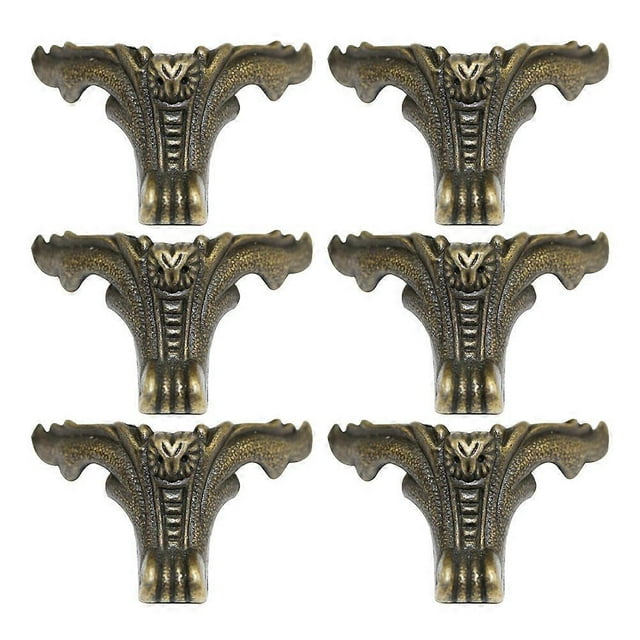 6PCS 30x42mm Furniture Support Feet Zinc Alloy Tiger Feet Shape Gift Box Decoration Legs Sofa Accessories Dark