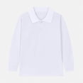 thumbnail image 5 of HCNTES Long Sleeve Polo Shirts For Boys Boys Shirt Little Big Boys' Long Sleeve Button Down Casual Dress Shirt(White,6-7 Years), 5 of 5
