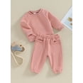 thumbnail image 3 of Bagilaanoe 2PCS Toddler Baby Boy Pants Set Long Sleeve Sweatshirt Pullover Tops + Sweatpants 6M 12M 18M 24M 3T Kids Casual Sweatsuits, 3 of 9