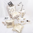 thumbnail image 3 of Gold Foil Pillow Case Sofa Living Room Ornament Cushion Cover Geometric Printing Short Plush Decor, 3 of 8