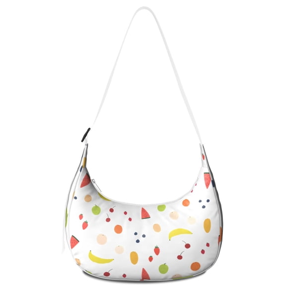 Beach Watermelon Crossbody Bag Lightweight Nylon Adjustable Strap Summer Fruit Tropical Pattern Print Aesthetic Watermelon Lovers Cute Sunshine Summer Party Fresh Geometric Refresh Small Purse