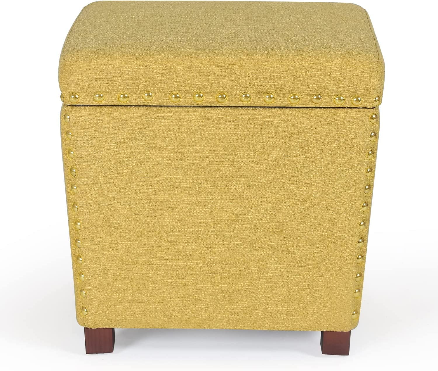 Storage Ottoman With Lift Top Fabric Foot Rest Stool For Living Room
