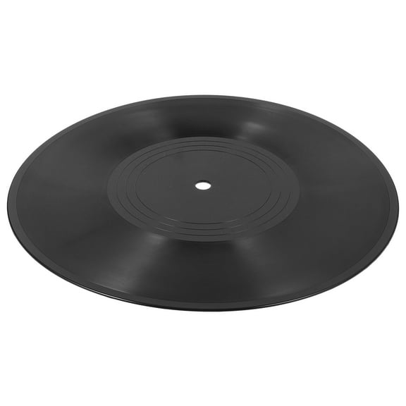 IDEANATEGRATE Decorative Vinyl Records 1Pcs Black Round Plastic Retro Music Theme Living Room Bar Decor