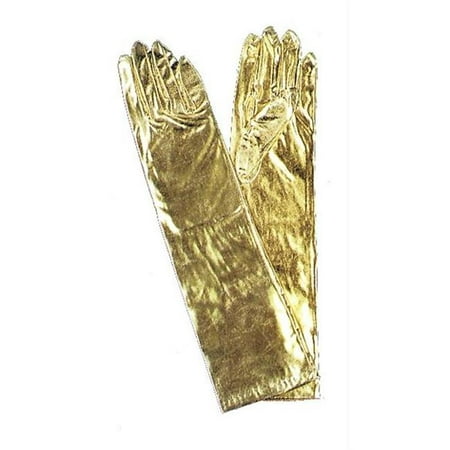 MorrisCostumes BA08GD Gloves Elbow Metallic Gold