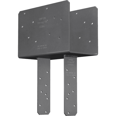 

Simpson Strong-Tie 6 In. x 6 In. 7 ga Gray Paint End Column Cap CCQ66SDS2.5