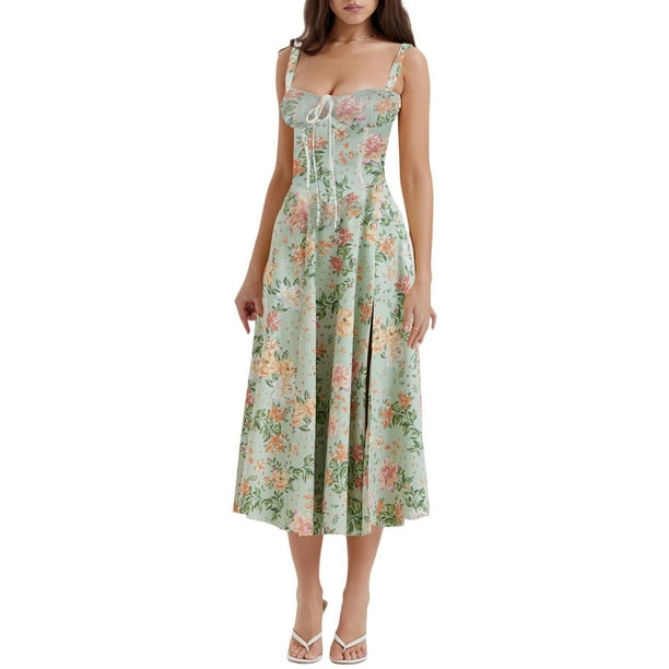 dusty sage floral bridesmaid dress BILLY J main image 1