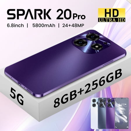 Unlocked Smartphone, 6.3 inch HD Display, Android13.0, Dual SIM, Dual Cameras, 8GB RAM+256GB ROM (Expandable to 256GB), Support: WiFi, Bluetooth, GPS 4G Mobile Phones