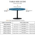 thumbnail image 2 of Round Fitted Tablecloth with Elastic Edge Design Table Cover Waterproof Stain-Resistant Wipeable Table Cloth Best for 38"-42" Round Tables Blue, 2 of 4
