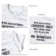 thumbnail image 4 of Camiseta de cuello redondo para mujer con estampado del alfabeto, gráfico "My Kids Accuse Me", mangas cortas, fuente gris grafito/negro, talla M Camiseta favorita para niños, 4 of 5