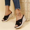 thumbnail image 7 of Wovix Women's Sandals Wedge Sandals Open Toe Ankle Strap Summer Platform Slip On Summer Shoes Casual Daily Wear, 7 of 7