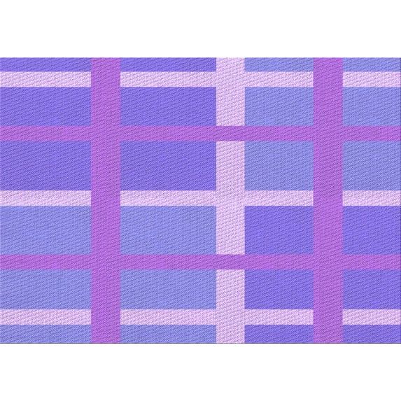 Ahgly Company Machine Washable Indoor Rectangle Transitional Bright Lilac Purple Area Rugs, 4' x 6'