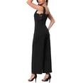 thumbnail image 4 of INSPIRE CHIC Women's Sleeveless Jumpsuits for Cocktail Lace Backless Wide Legs Formal Evening Jumpsuit S Black, 4 of 6