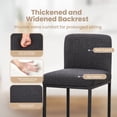 thumbnail image 4 of Sophia & William Counter Height Bar Stools with High Backrest 4 Pack Soft & Durable Chenille Fabric Bar Stools for Kitchen Island, Grayish Black, 4 of 8
