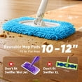 thumbnail image 2 of KKFEN-6 Pack Reusable Microfiber Mop Pads Compatible with Sweeper Mops, Replacement Mopping Pads Dry Sweeping Cloths, Washable Chenille Flat Mops Refills for Mopping Floor Cleaning (Mop is not Includ, 2 of 4