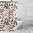 thumbnail image 2 of Coolnut Pug Dog On Christmas Bath Shower Curtain Liners 72x72in 100% Polyester Waterproof with Curtain Hook, 2 of 6