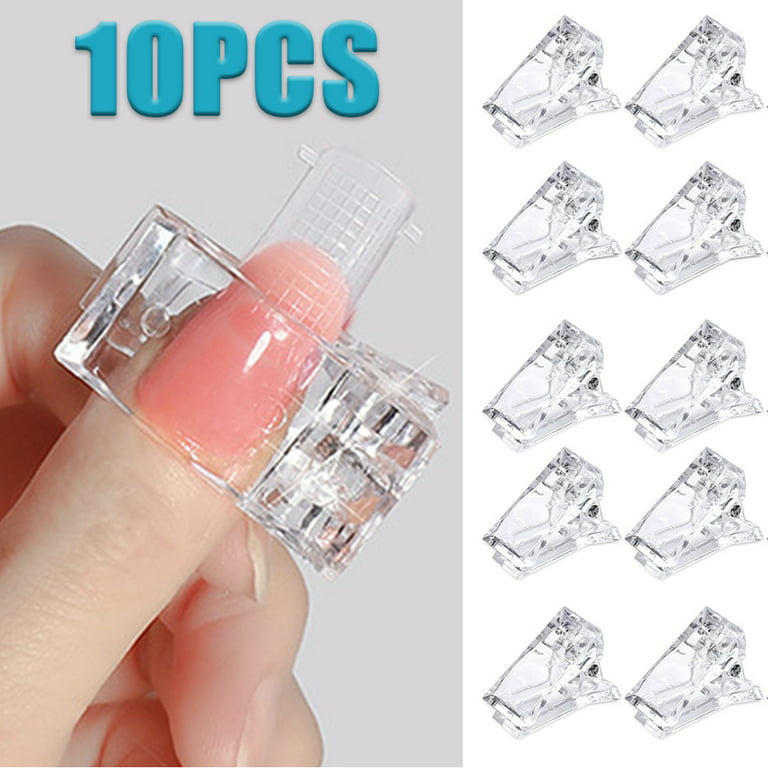 Heldig 12 pieces polygel nail clip, nail tip clip, nail tips clips nail  clips for poly gel nail extension 