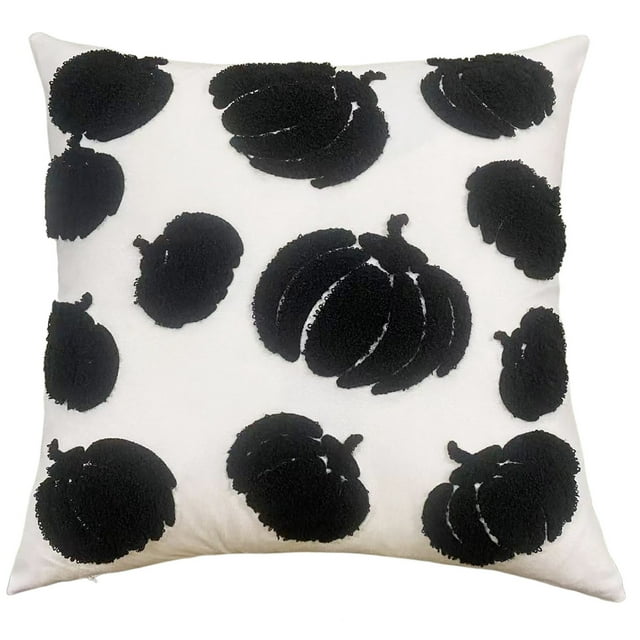 Housse de Coussin Citrouille d'Halloween Décorative pour Maison 45x45cm Housse de Coussin Décorative