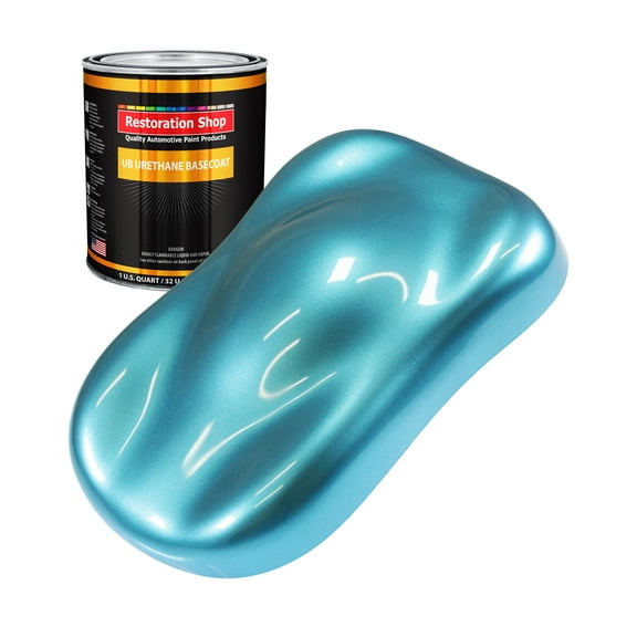 Azure Blue Metallic 1 Quart URETHANE BASECOAT Car Auto Body Paint