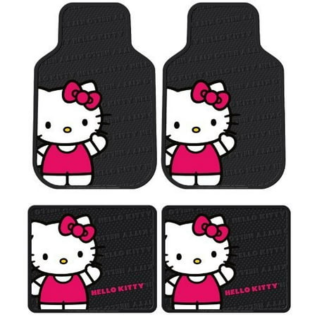 Plasticolor Hello Kitty Sanrio Waving Front & Rear Car Truck SUV Seat Rubber Floor Mats