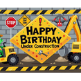 thumbnail image 4 of Construction Theme Cartoon Happy Birthday Banner Backdrop Background Decorations for Birthday Party Photography Props Kids Celebrations, 4 of 7