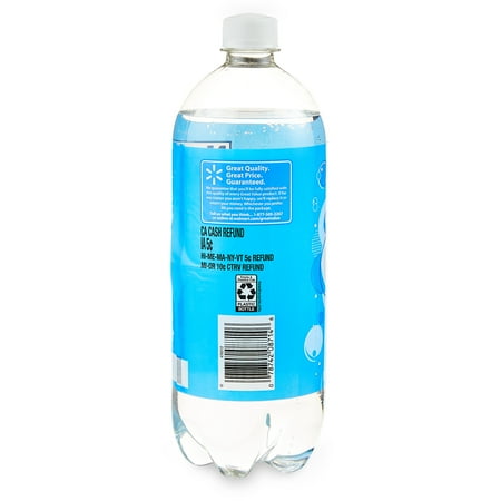 Great Value Low Sodium Club Soda Sparkling Water, 33.8 fl oz, 1 Bottle
