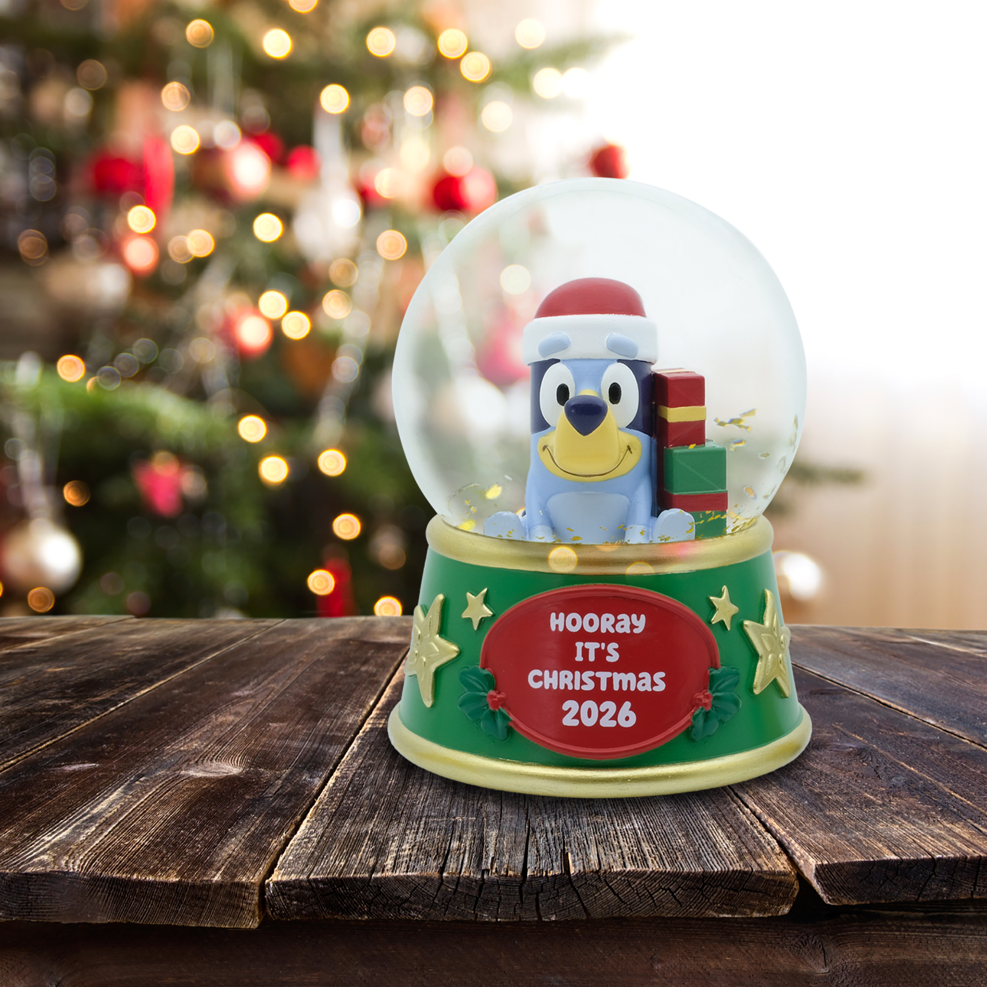 Bluey 100 Millimeter Christmas Snow Globe with Presents