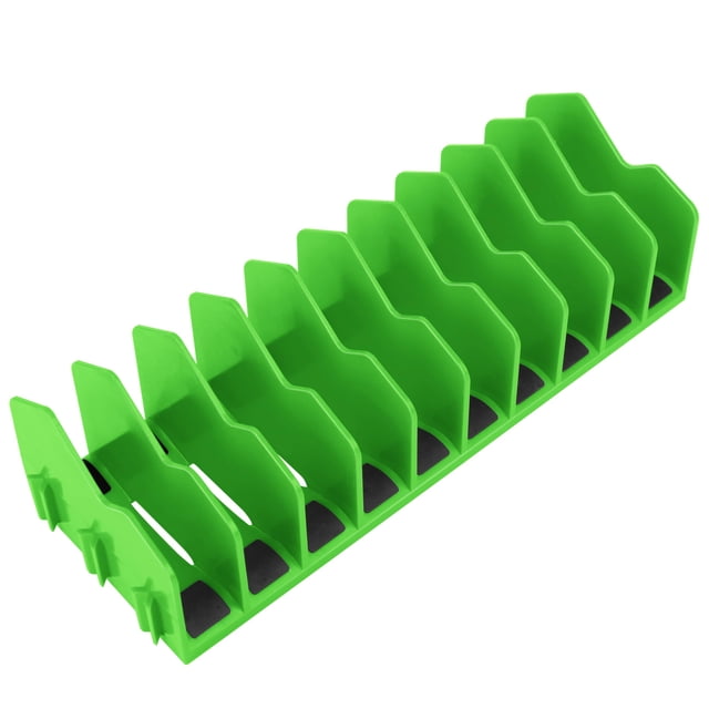Organizador de alicates HURRICANE con 10 ranuras y base antideslizante, color verde