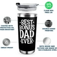 thumbnail image 2 of Best Bonus Dad Ever Tumbler Father‘s Day Birthday Mug Gifts for Men Stepdad, Vacuum Double Wall Insulated Tumbler with Lid, 20 oz Nutrition Facts Stainless Steel Travel Coffee Cup, 2 of 6