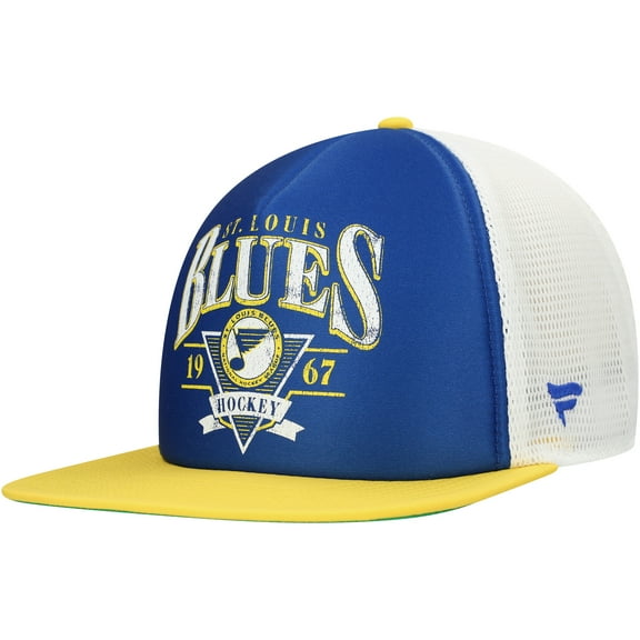 Men's-Fanatics Blue/Gold St. Louis Blues Classic Foam Adjustable Trucker Hat