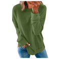 thumbnail image 1 of Chemises de Compression à Manches Longues pour Femmes à Col Rond Uni Plus Sweat-Shirt Oversize Pulls Coupe Ample à la Mode des Hauts Légers pour les Femmes de Grande Taille, 1 of 5