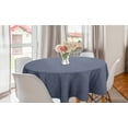 thumbnail image 1 of Geometric Round Tablecloth, Monochrome Continued Layout of Optical Illusionary Fractal Stripes, Circle Table Cloth Cover for Dining Room Kitchen Decor, 60", Dark Indigo and White, by Ambesonne, 1 of 2