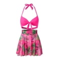 thumbnail image 3 of Gibobby Conjunto de traje de baño de bikini Conjunto de bikini de mujer Impreso Conjunto de bikini de piezas de ropa de playa Traje de baño sexy caliente(Rosa caliente,CH), 3 of 5