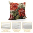 thumbnail image 4 of ERAPDAUR Red Geranium Flowers Throw Pillow Covers Pillow Cushion Cases, Modern Pillowcases,Decorative Pillow Cover for Sofa Couch Bedroom Living Room 12x12in, 4 of 5