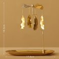 thumbnail image 3 of GUOOL Candle Holder Rotary Light Holder Christmas Table Dinner Decor Tray Revolving Candlestick for Wedding Fireplace Home Decor Holiday Favor Gift Feather, 3 of 8